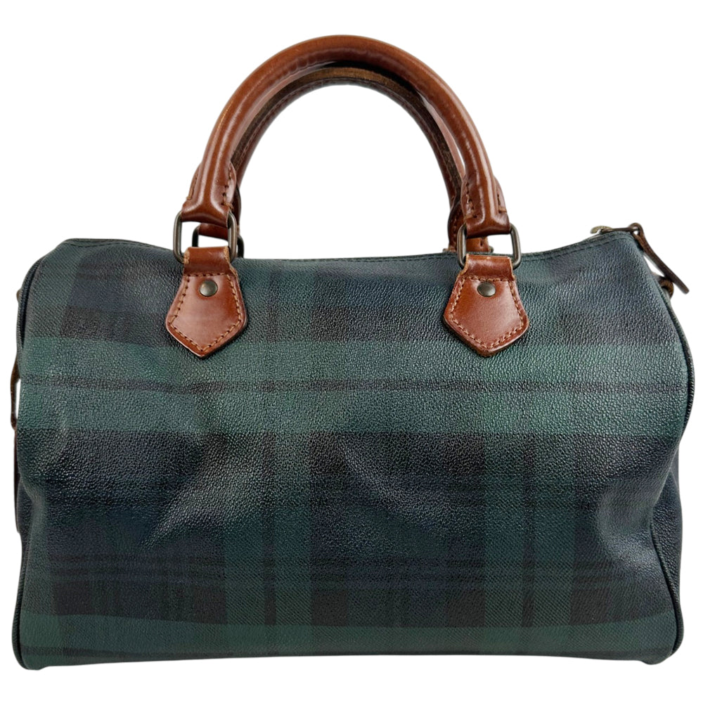 POLO RALPH LAUREN Green/Blue Tartan Check Boston Bag LHQ1778