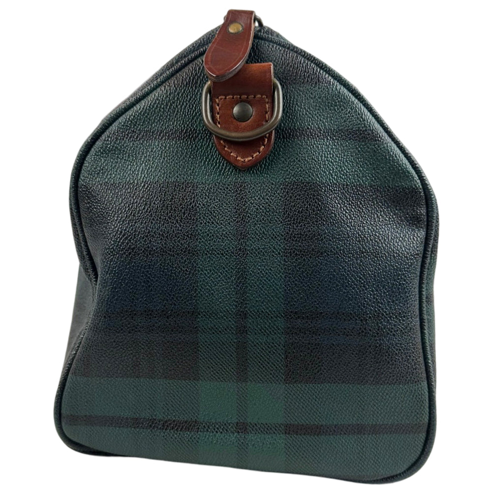 POLO RALPH LAUREN Green/Blue Tartan Check Boston Bag LHQ1778