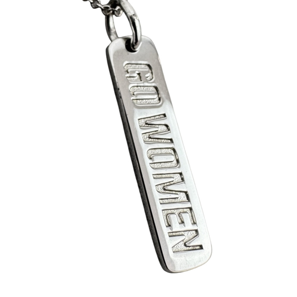 TIFFANY & CO 'GO WOMEN 2012' Bar Tag Necklace LHQ1785
