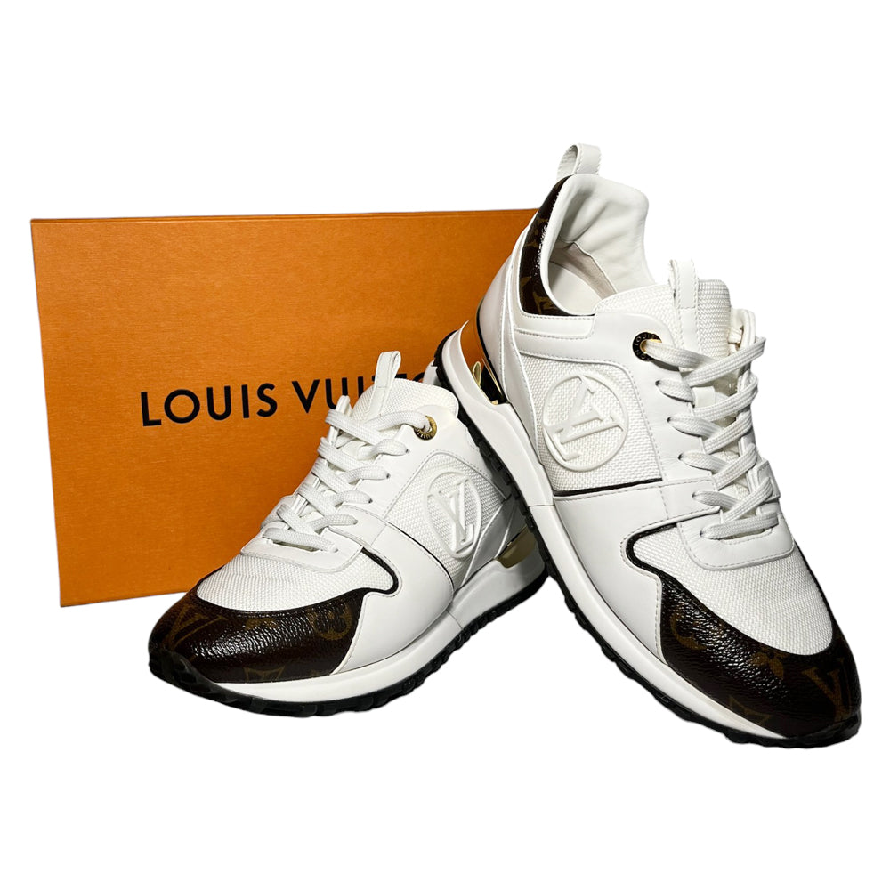 LOUIS VUITTON Weiß Run Away Turnschuhe Damen Größe 5.5 UK LHQ179