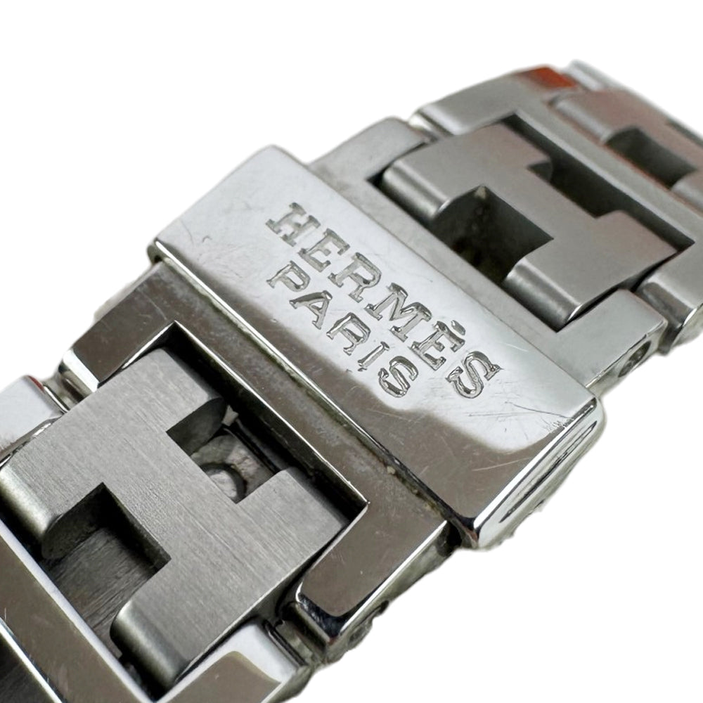 HERMES Clipper Silver Orange Face Ladies LHQ1792
