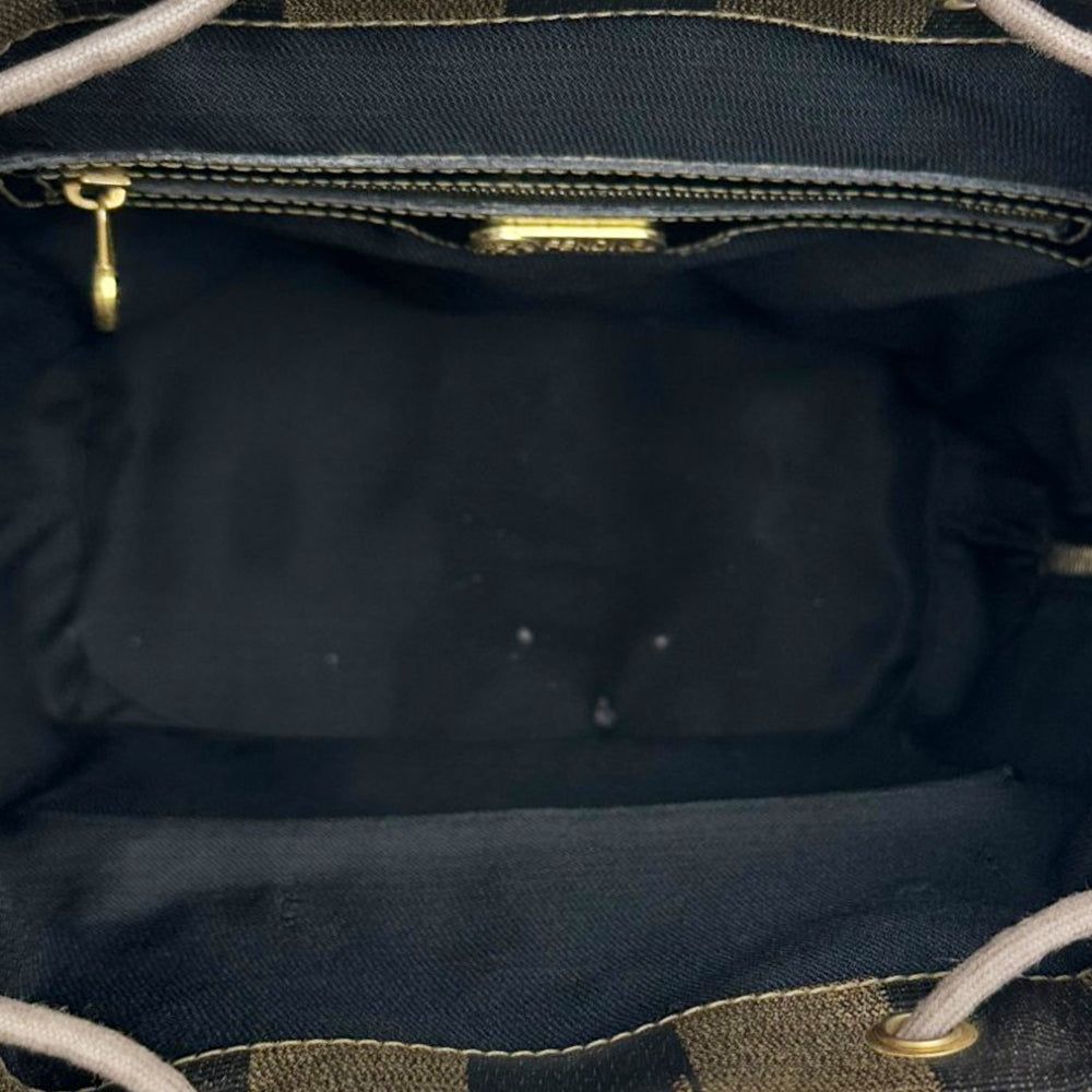 FENDI Brown/Black Pequin Backpack LHQ1796