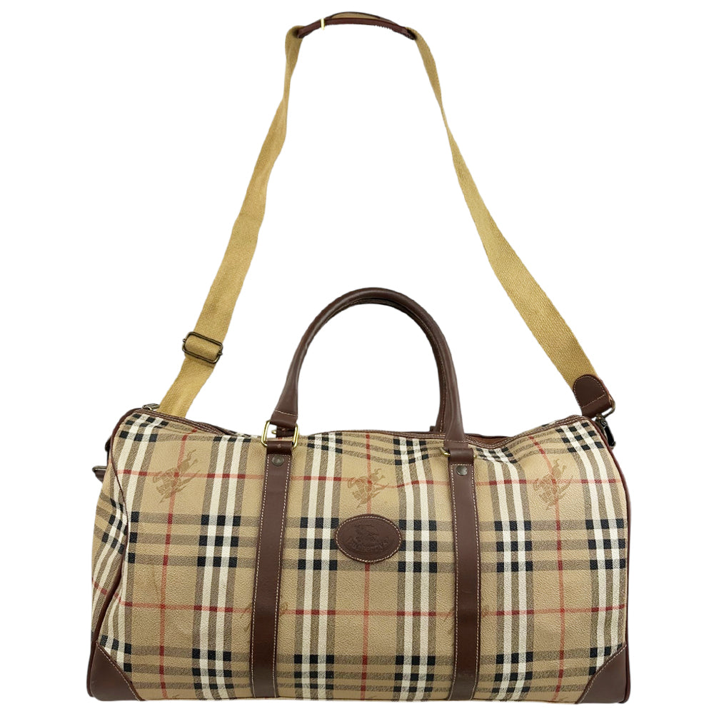BURBERRY Nova Check Duffle/Boston Shoulder Bag LHQ1799