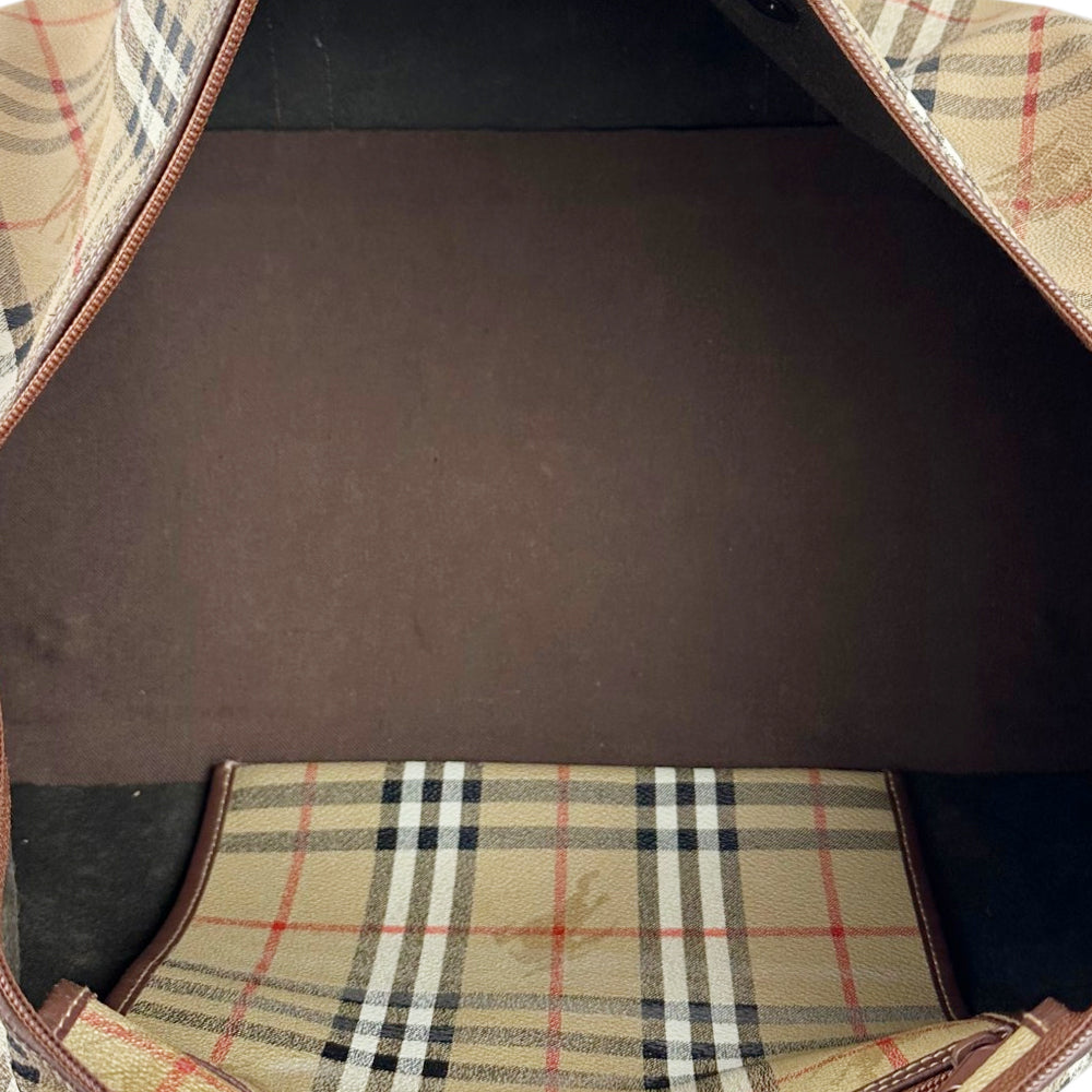 BURBERRY Nova Check Duffle/Boston Shoulder Bag LHQ1799