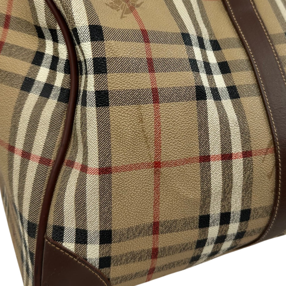 BURBERRY Nova Check Duffle/Boston Shoulder Bag LHQ1799