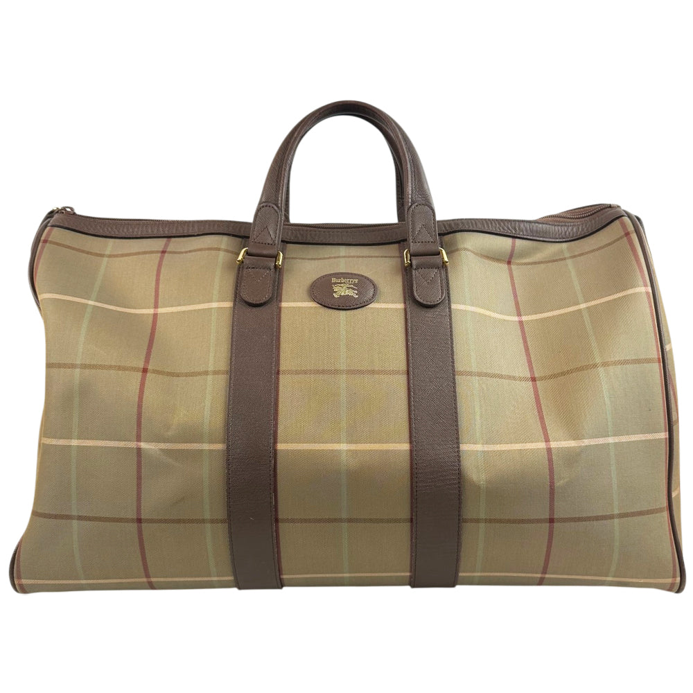 BURBERRY Check Duffle/Boston Bag LHQ1800