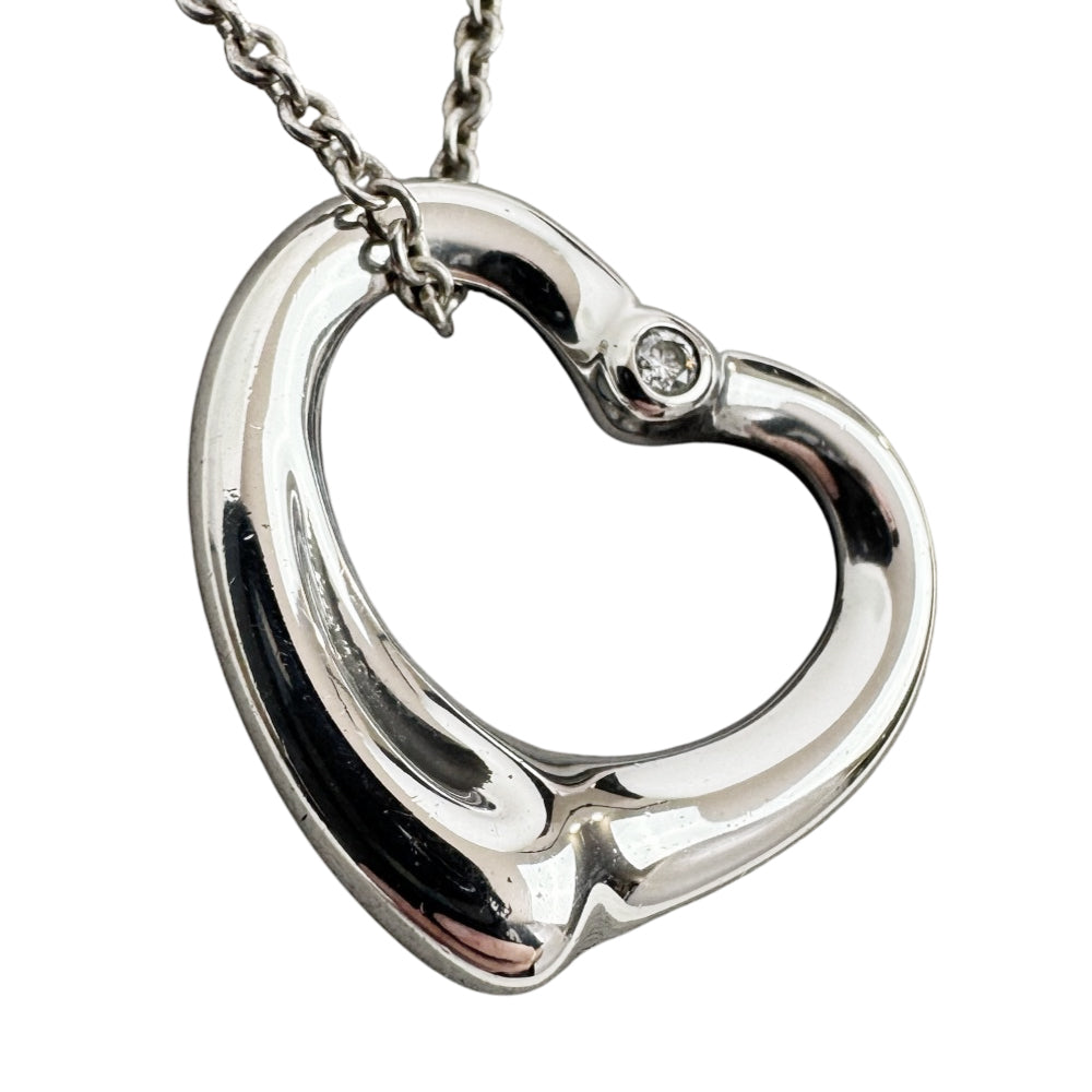 TIFFANY & CO Large Open Heart Diamond Necklace LHQ1805