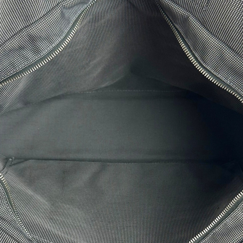 HERMES Herline Grey/Black Canvas Tote Bag LHQ1815