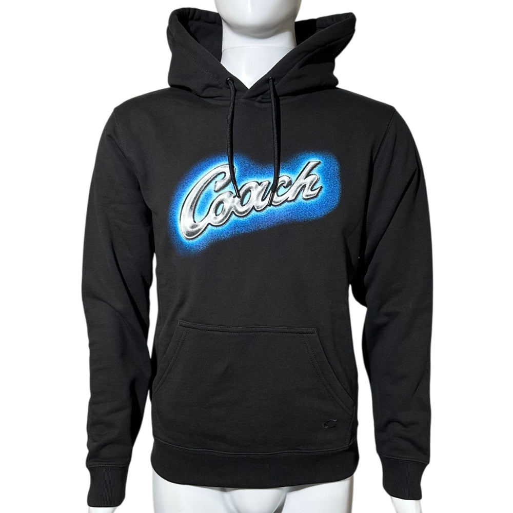 COACH Airbrush Signature Black Hoodie Size S LHQ1817