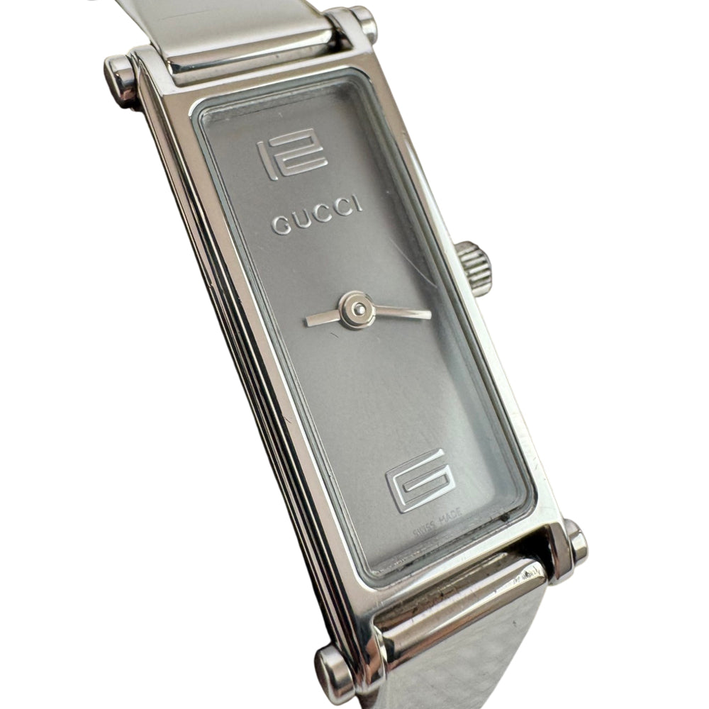 GUCCI Grey Dial Stainless Steel Bangle Watch LHQ1818