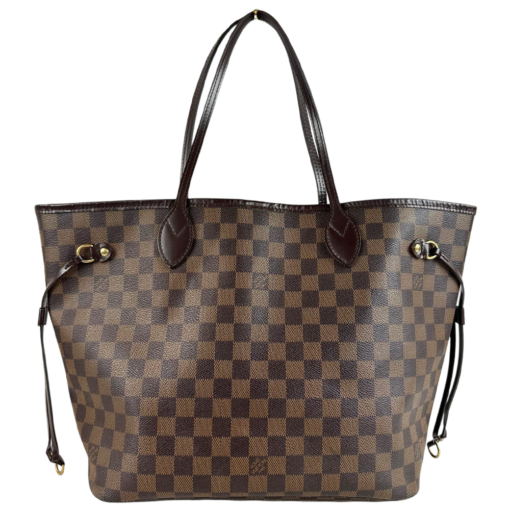 LOUIS VUITTON Neverfull MM Damier Ebene Shoulder Tote Bag LHQ1819