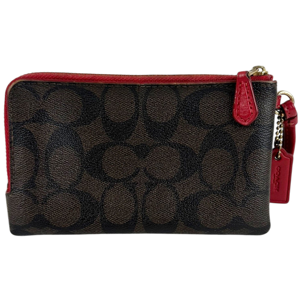 COACH Brown Signature Clutch Wristlet LHQ1820