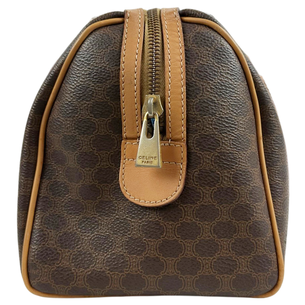 CELINE Macadam Brown Two Way Shoulder Hand Bag LHQ1824