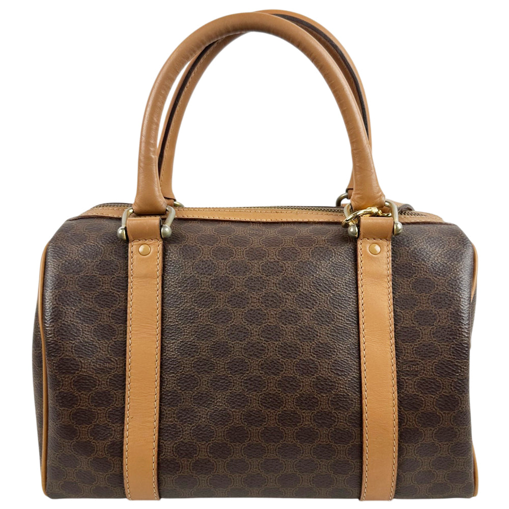 CELINE Macadam Brown Two Way Shoulder Hand Bag LHQ1824