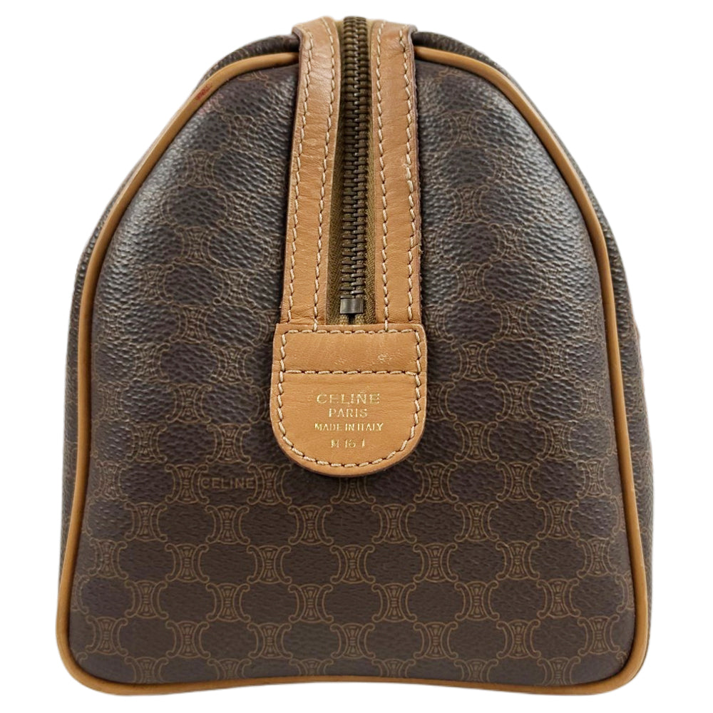 CELINE Macadam Brown Two Way Shoulder Hand Bag LHQ1824