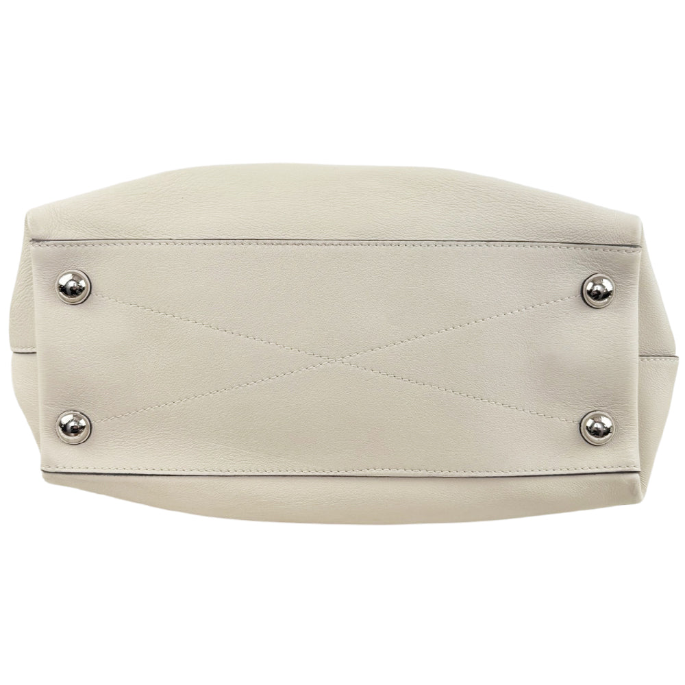 LOUIS VUITTON White Calfskin Leather Parnassea Bagatelle Hobo Bag LHQ1825