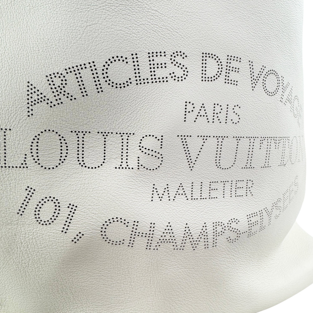 LOUIS VUITTON White Calfskin Leather Parnassea Bagatelle Hobo Bag LHQ1825
