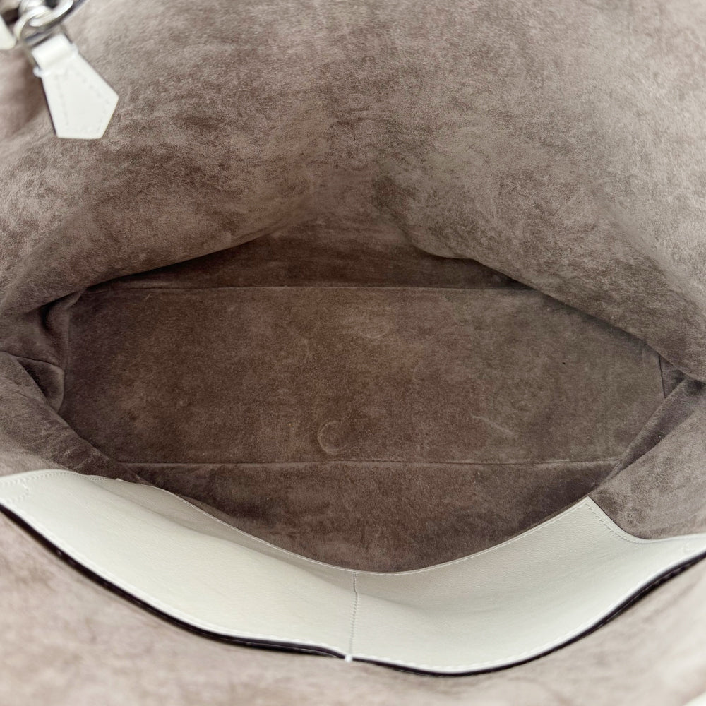 LOUIS VUITTON White Calfskin Leather Parnassea Bagatelle Hobo Bag LHQ1825