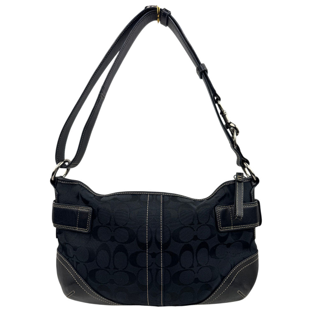 COACH Black Soho Signature Canvas and Leather Shoulder Bag LHQ1837