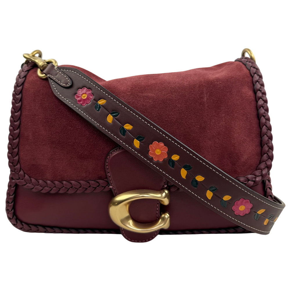 COACH Soft Tabby Shoulder Maroon Bag LHQ1839