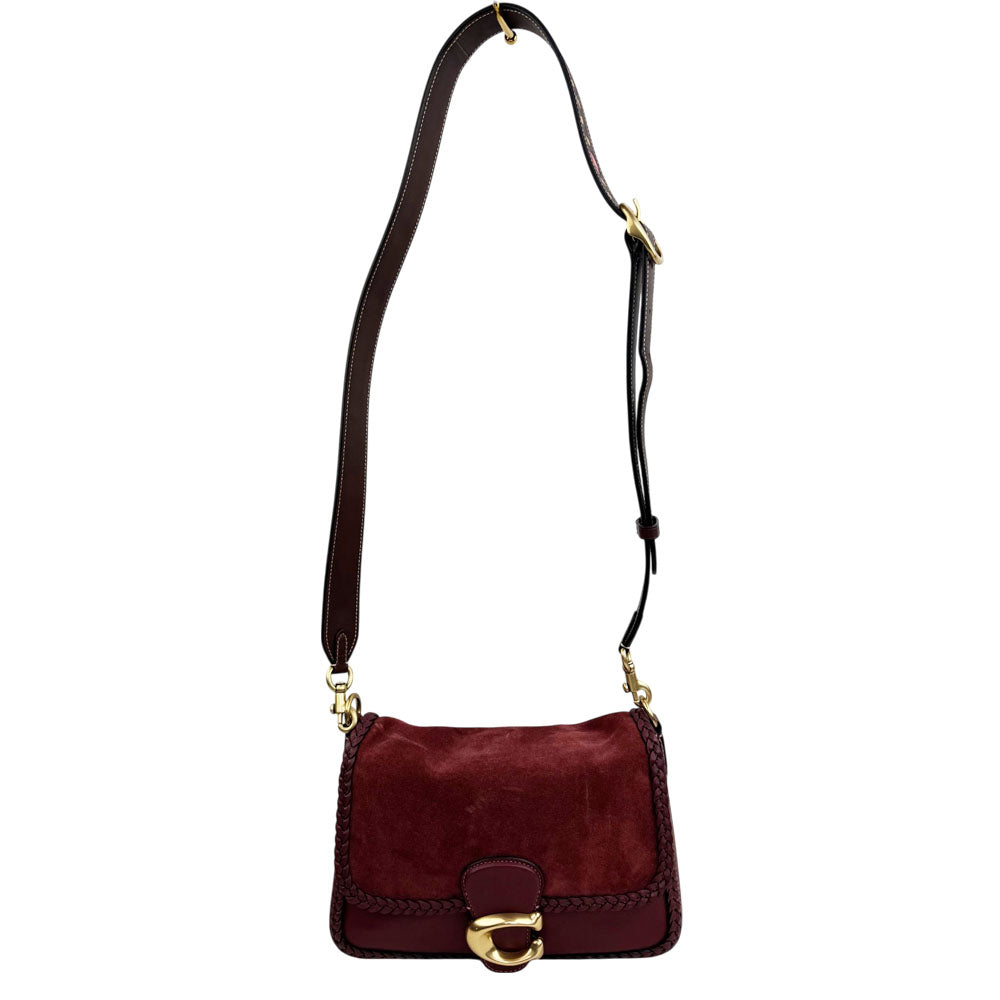 COACH Soft Tabby Shoulder Maroon Bag LHQ1839