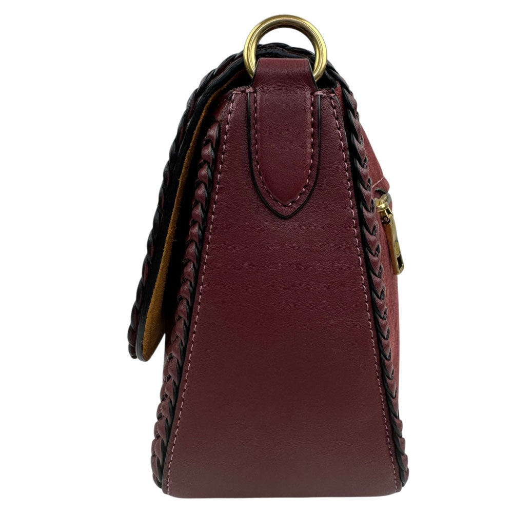 COACH Soft Tabby Shoulder Maroon Bag LHQ1839