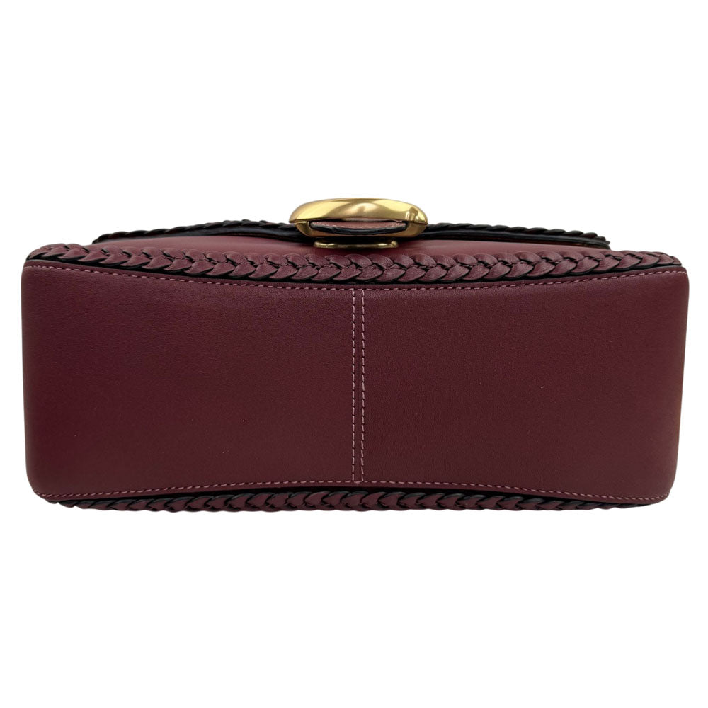 COACH Soft Tabby Shoulder Maroon Bag LHQ1839