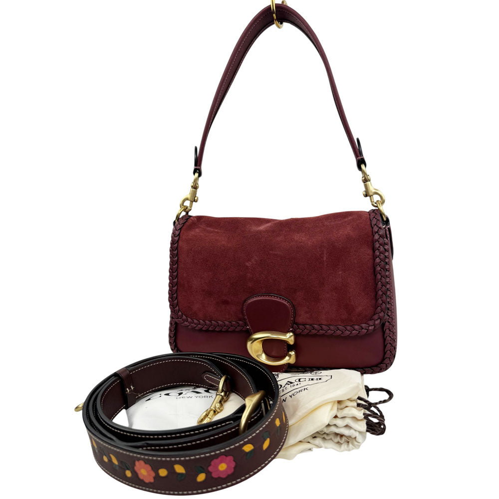 COACH Soft Tabby Shoulder Maroon Bag LHQ1839