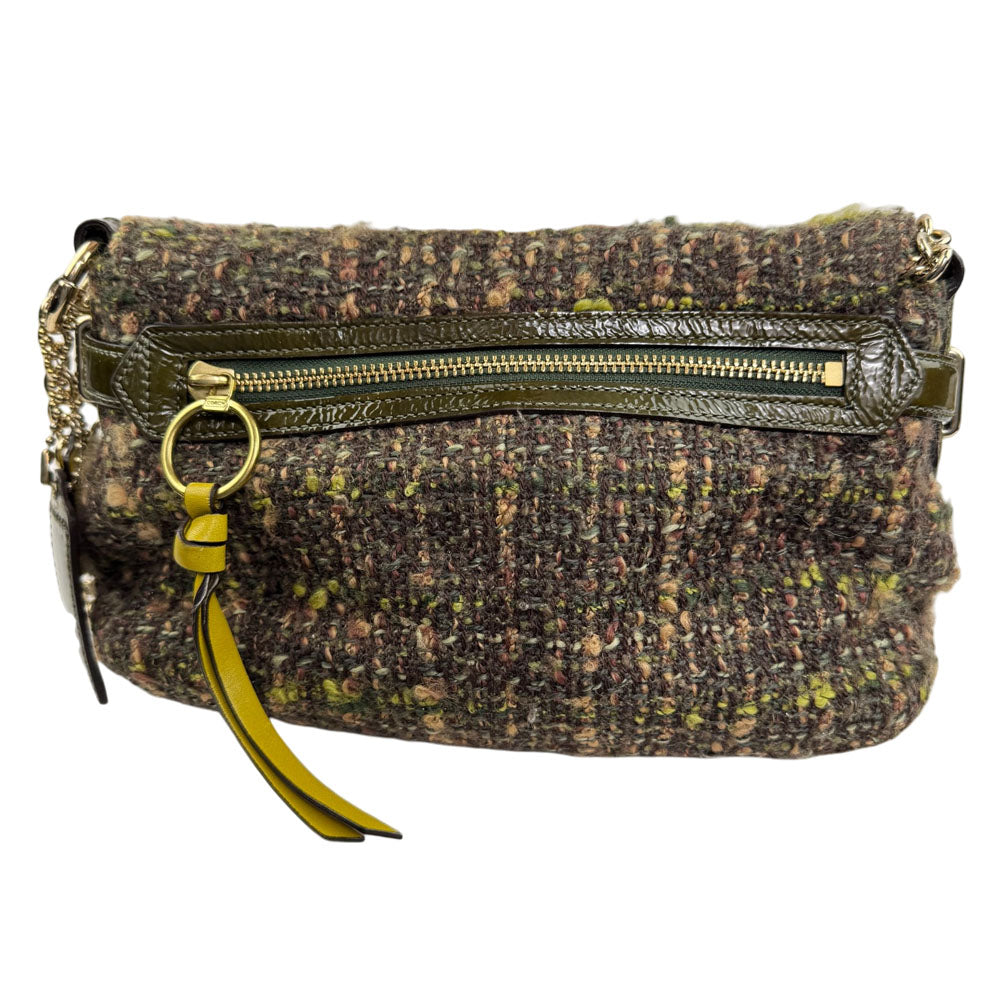 COACH Chelsea Boucle Olive Tweed Shoulder Bag LHQ1842