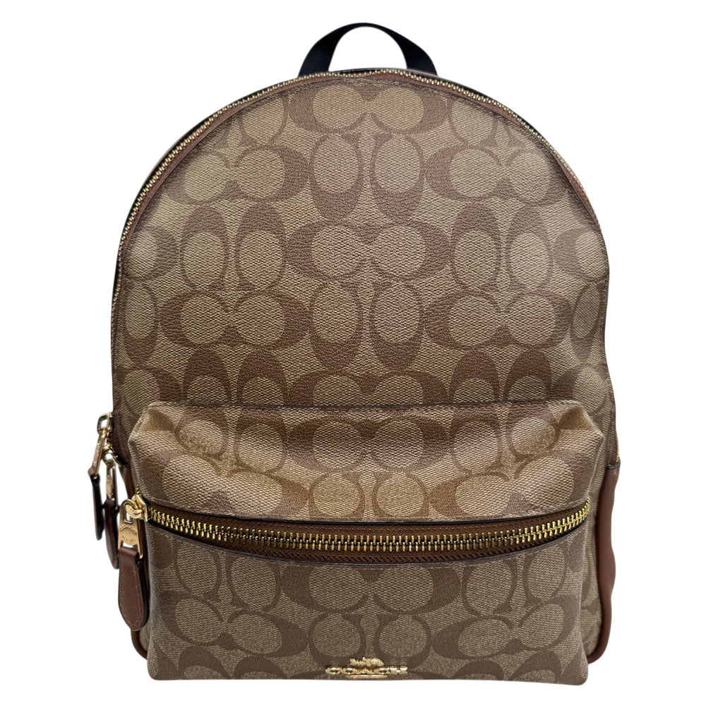 COACH Brown Signature Canvas Backpack LHQ1849