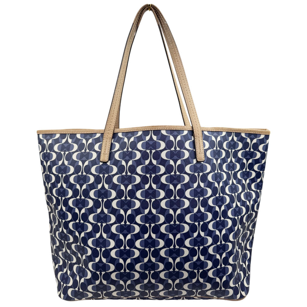 COACH Metro Dream Blue Signature Canvas Shoulder Tote Bag LHQ1851