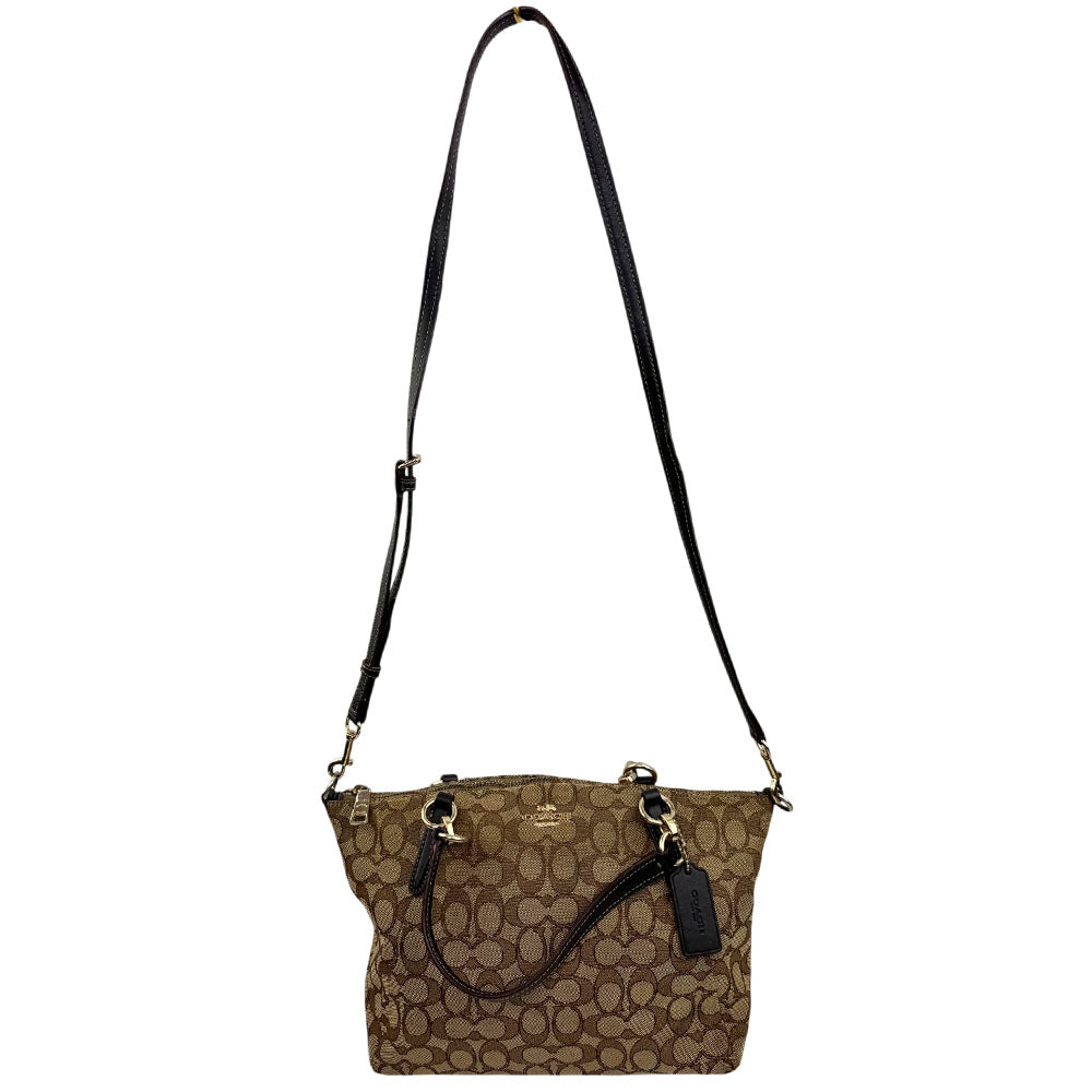 COACH Signature Brown Shoulder Crossbody Bag LHQ1853