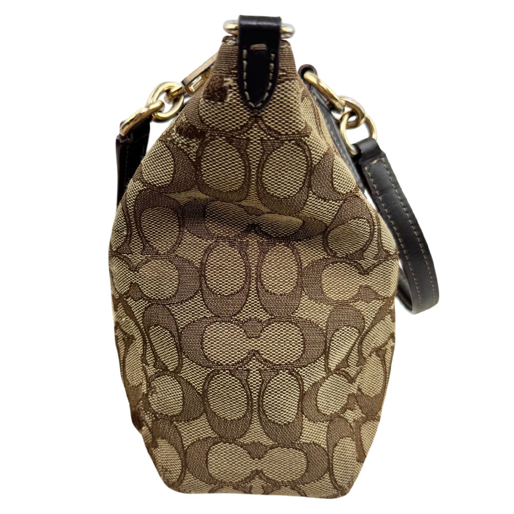 COACH Signature Brown Shoulder Crossbody Bag LHQ1853