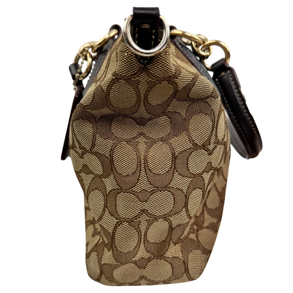 COACH Signature Brown Shoulder Crossbody Bag LHQ1853