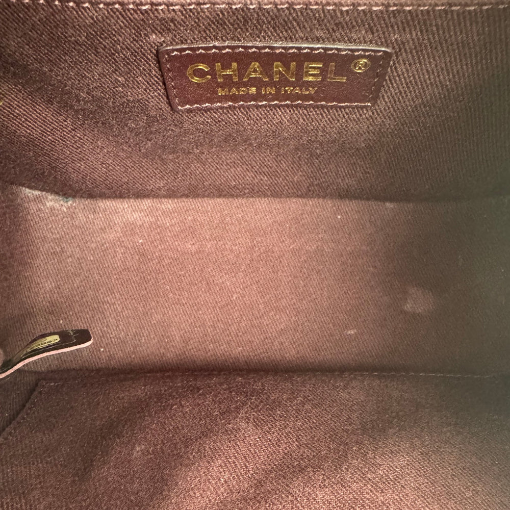 CHANEL Beige Leather CoCo Curve Vanity Shoulder Hand Bag LHQ1857