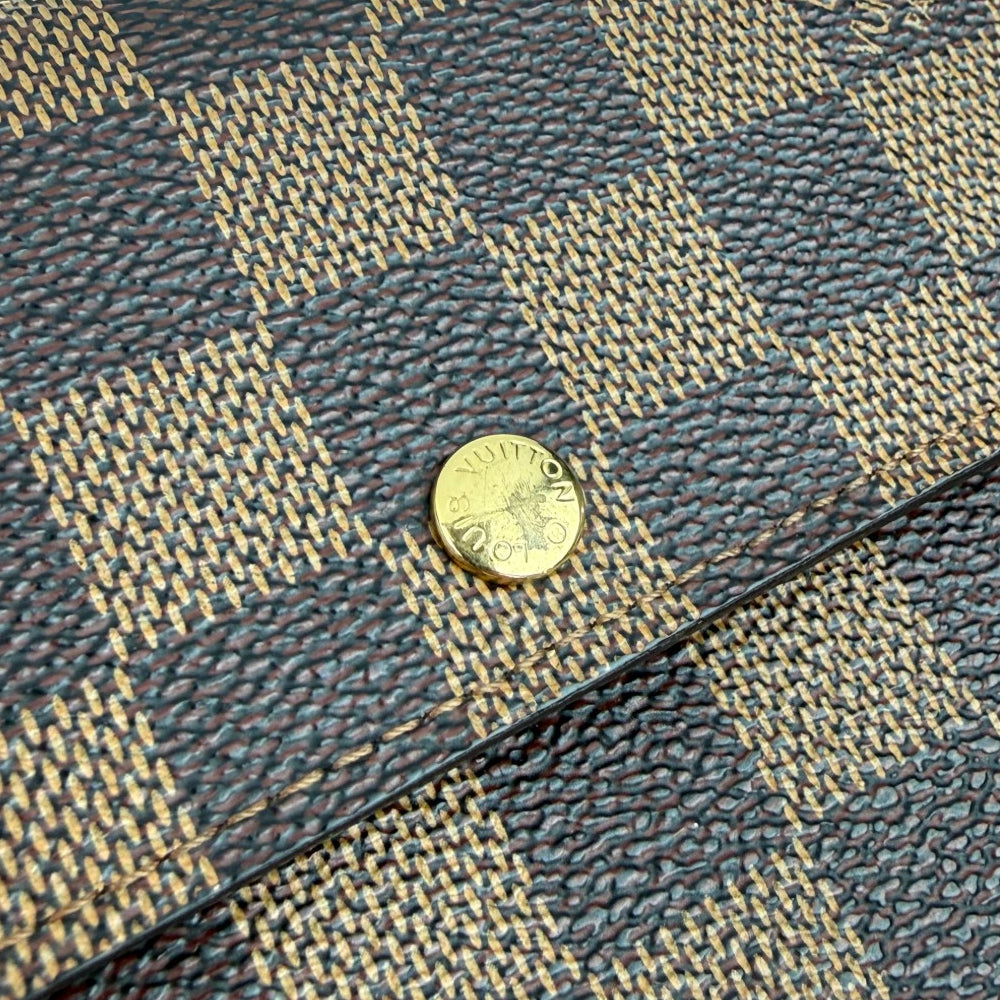 LOUIS VUITTON Damier Ebene Sarah Purse Wallet LHQ1858