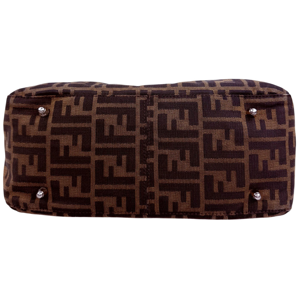 FENDI Zucca Brown Tote Hand Bag LHQ1860