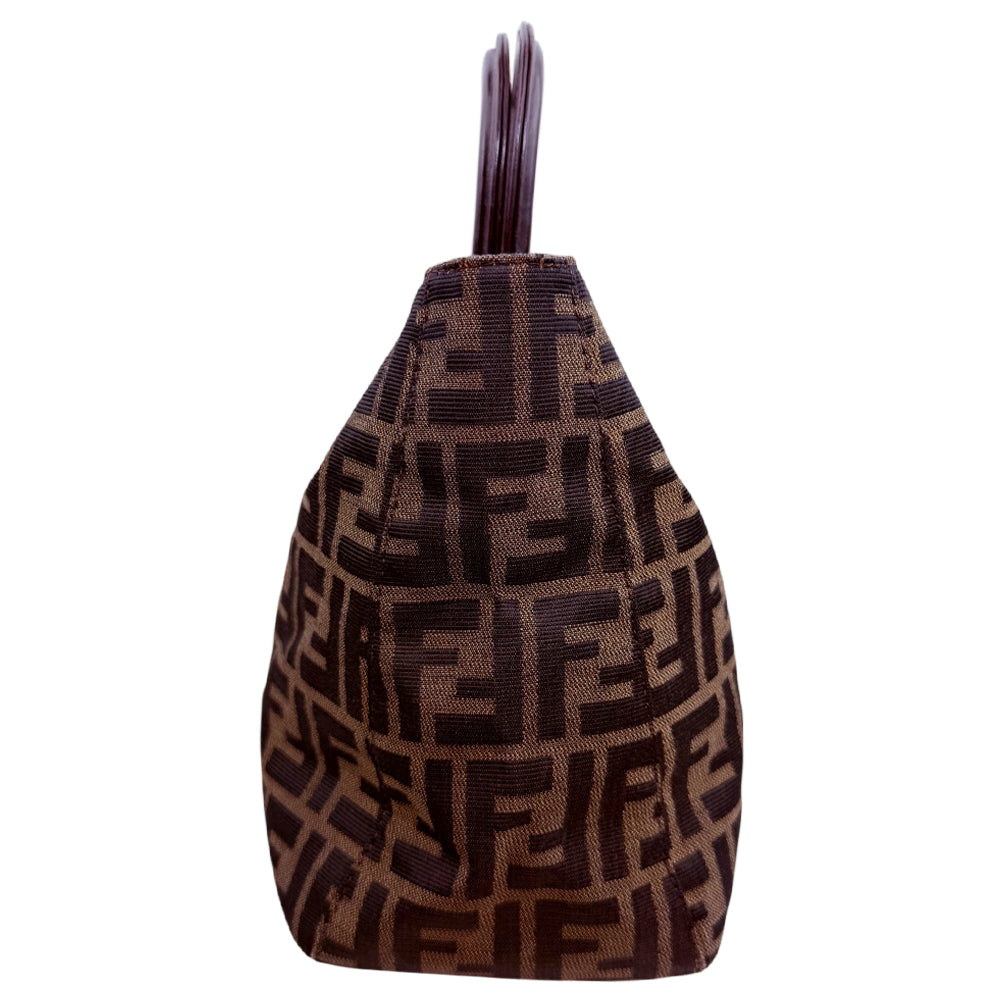FENDI Zucca Brown Tote Hand Bag LHQ1860