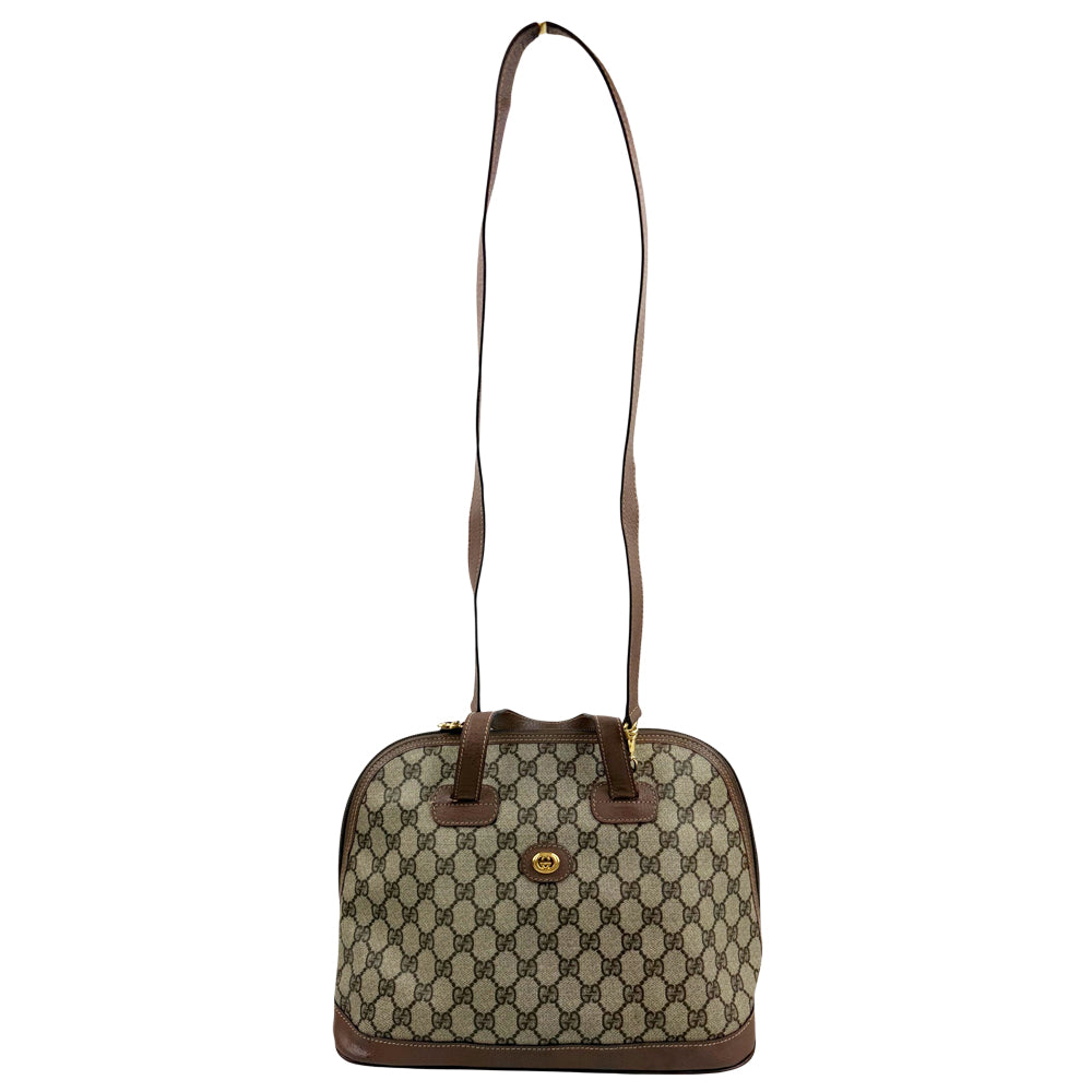 GUCCI Brown GG Canvas Dome Hand Shoulder Bag LHQ1863