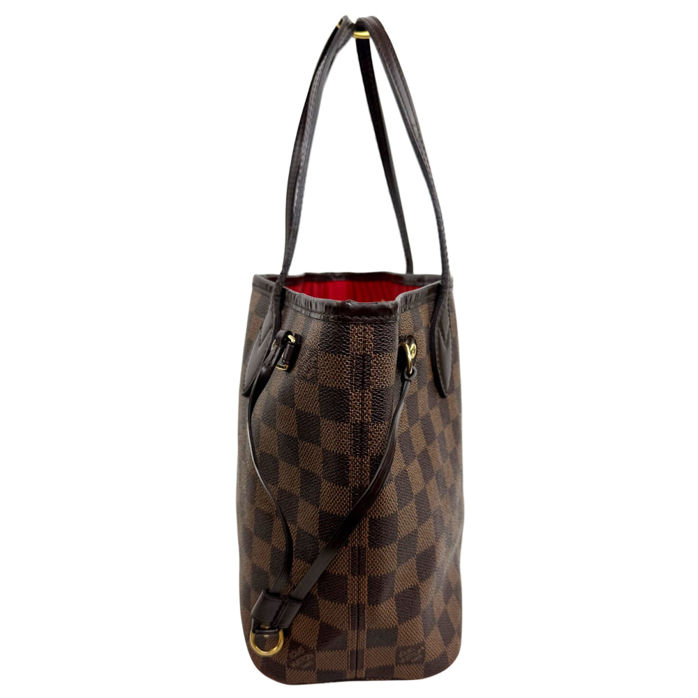 LOUIS VUITTON Neverfull PM Damier Ebene Shoulder Bag LHQ1865