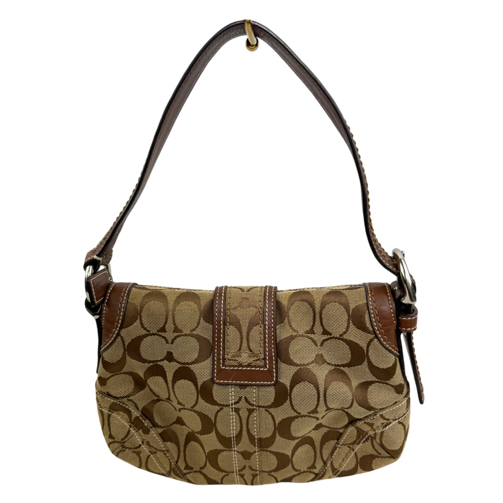 COACH Soho Signature Brown Canvas Shoulder Bag LHQ1877