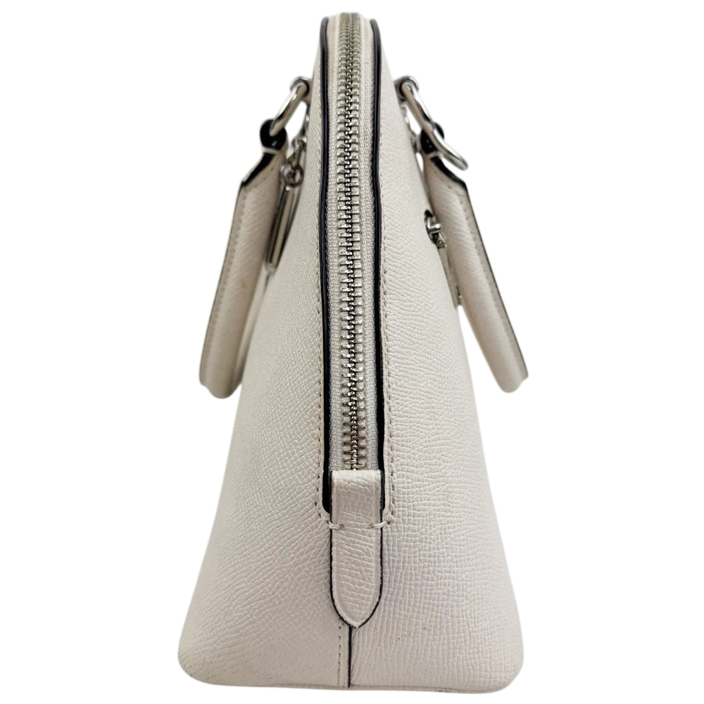COACH Katy Satchel Varsity Stripe White Shoulder Hand Bag LHQ1883