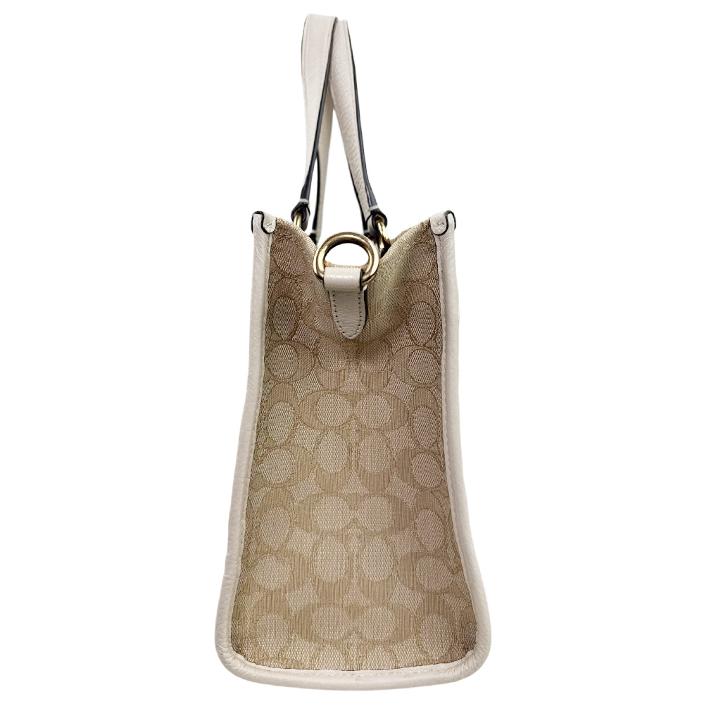 COACH Dempsey Beige Signature Canvas Tote Bag LHQ1884