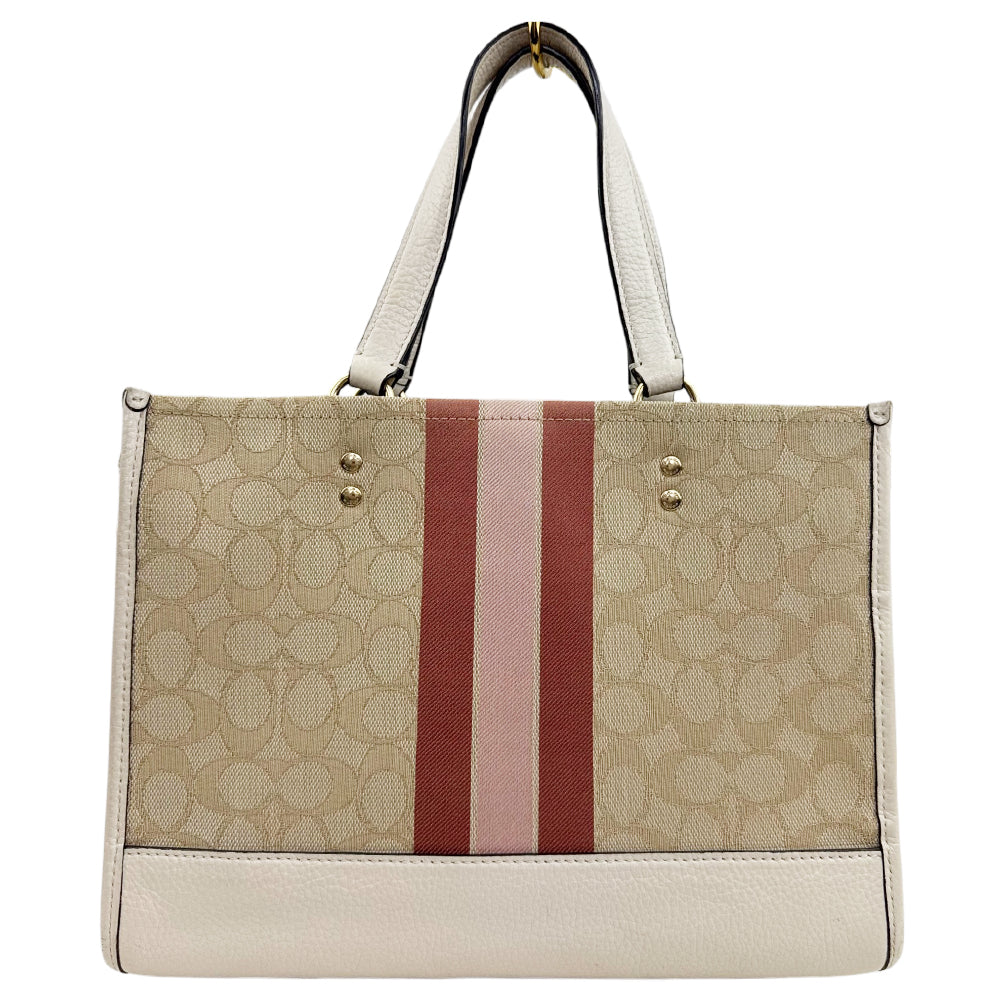 COACH Dempsey Beige Signature Canvas Tote Bag LHQ1884