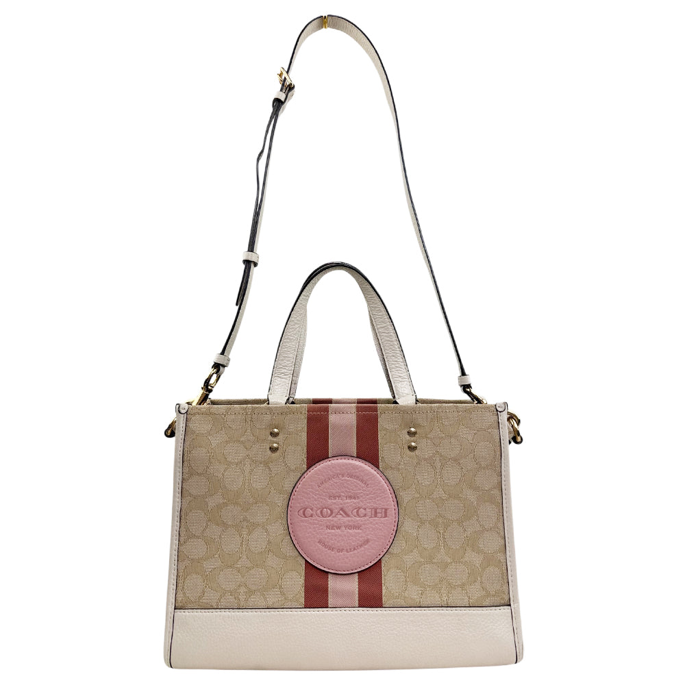 COACH Dempsey Beige Signature Canvas Tote Bag LHQ1884