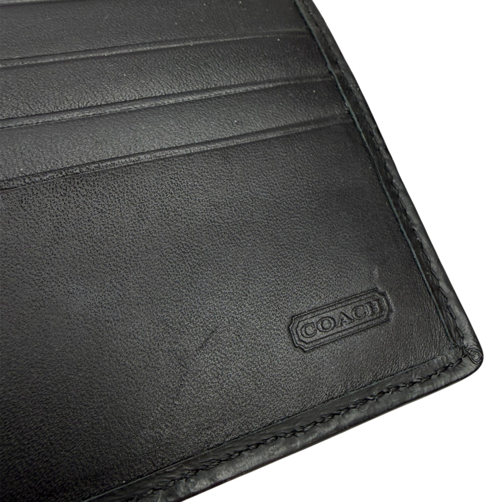 COACH Signature Canvas Black Purse Wallet LHQ1888