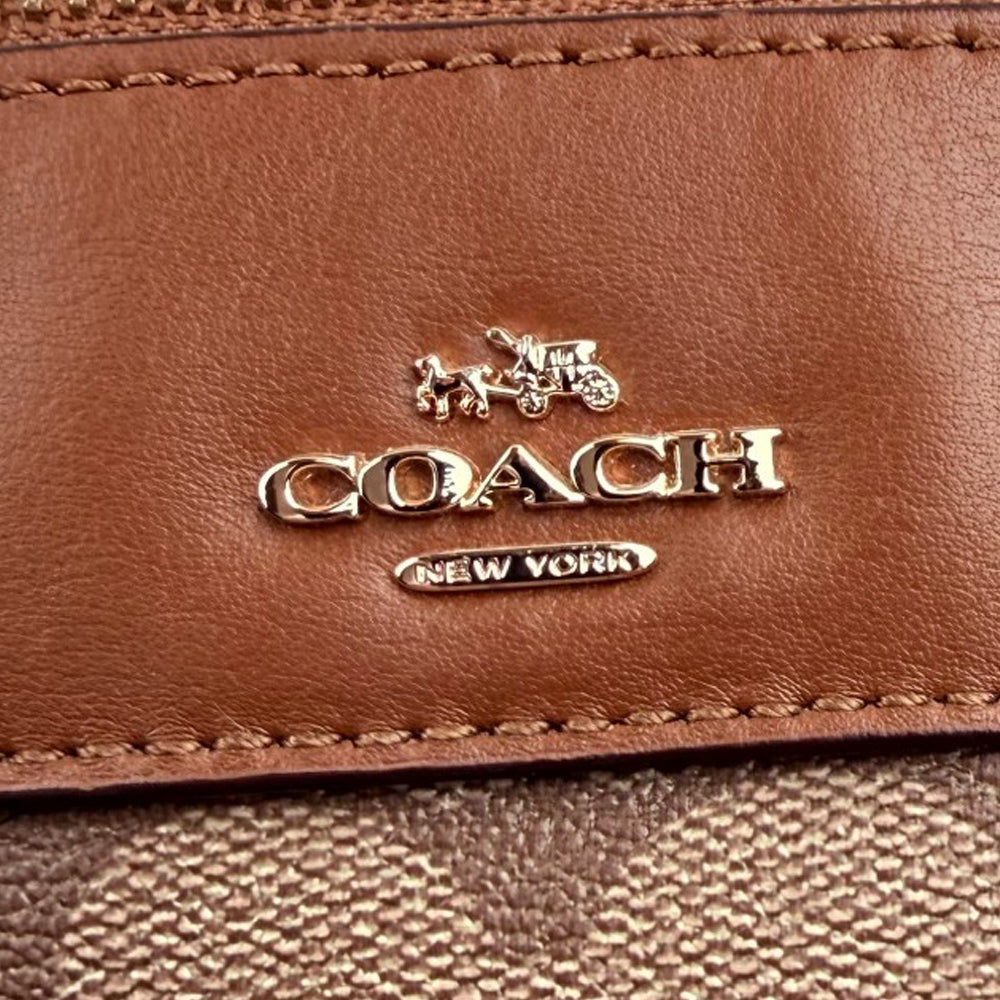 COACH Mini Bennet Brown Signature 2 Way Crossbody Hand Bag LHQ1891