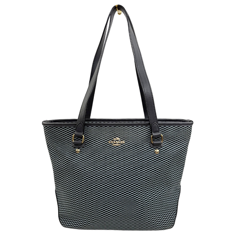 COACH Ava Blue Canvas Tote Shoulder Bag LHQ1892
