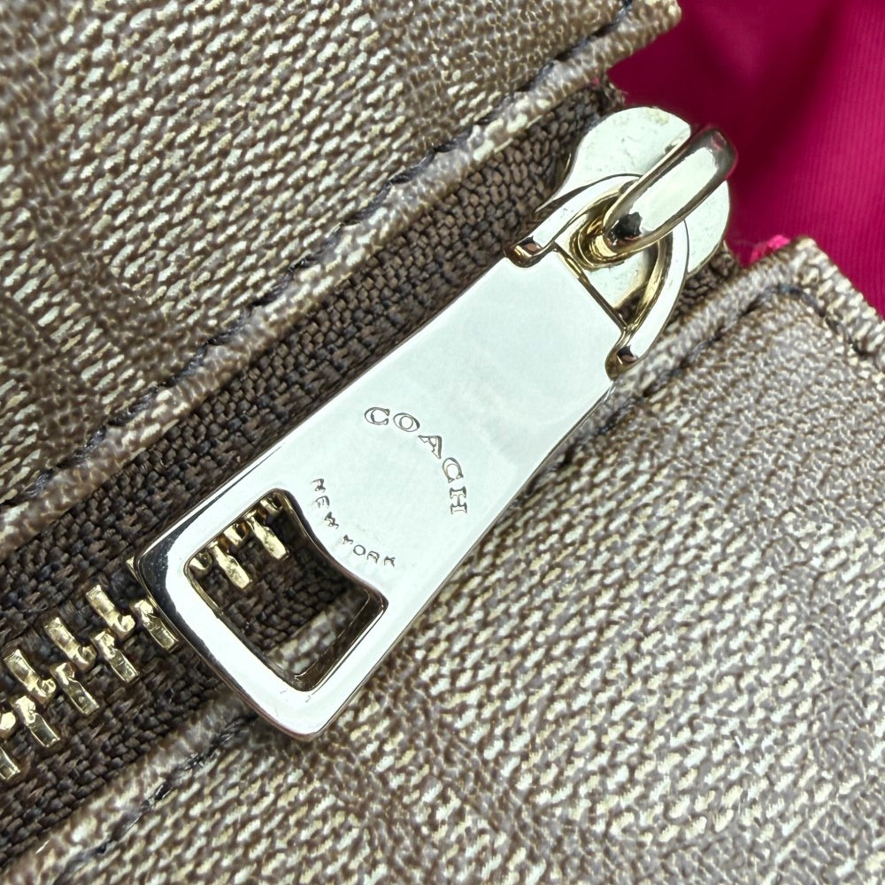 COACH Baby Diaper Signature Canvas Brown Shoulder Bag LHQ1907