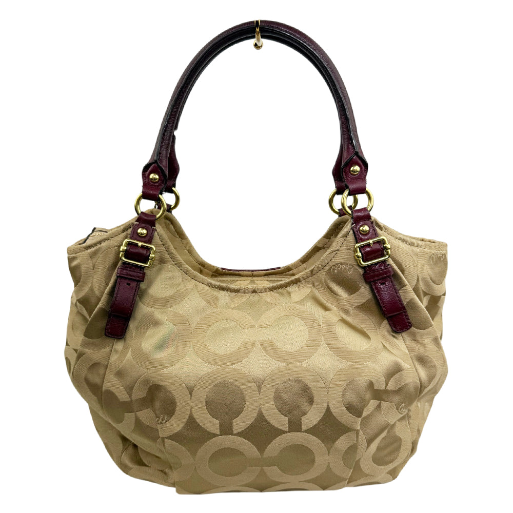 COACH Signature Canvas Brown Shoulder Bag LHQ1914